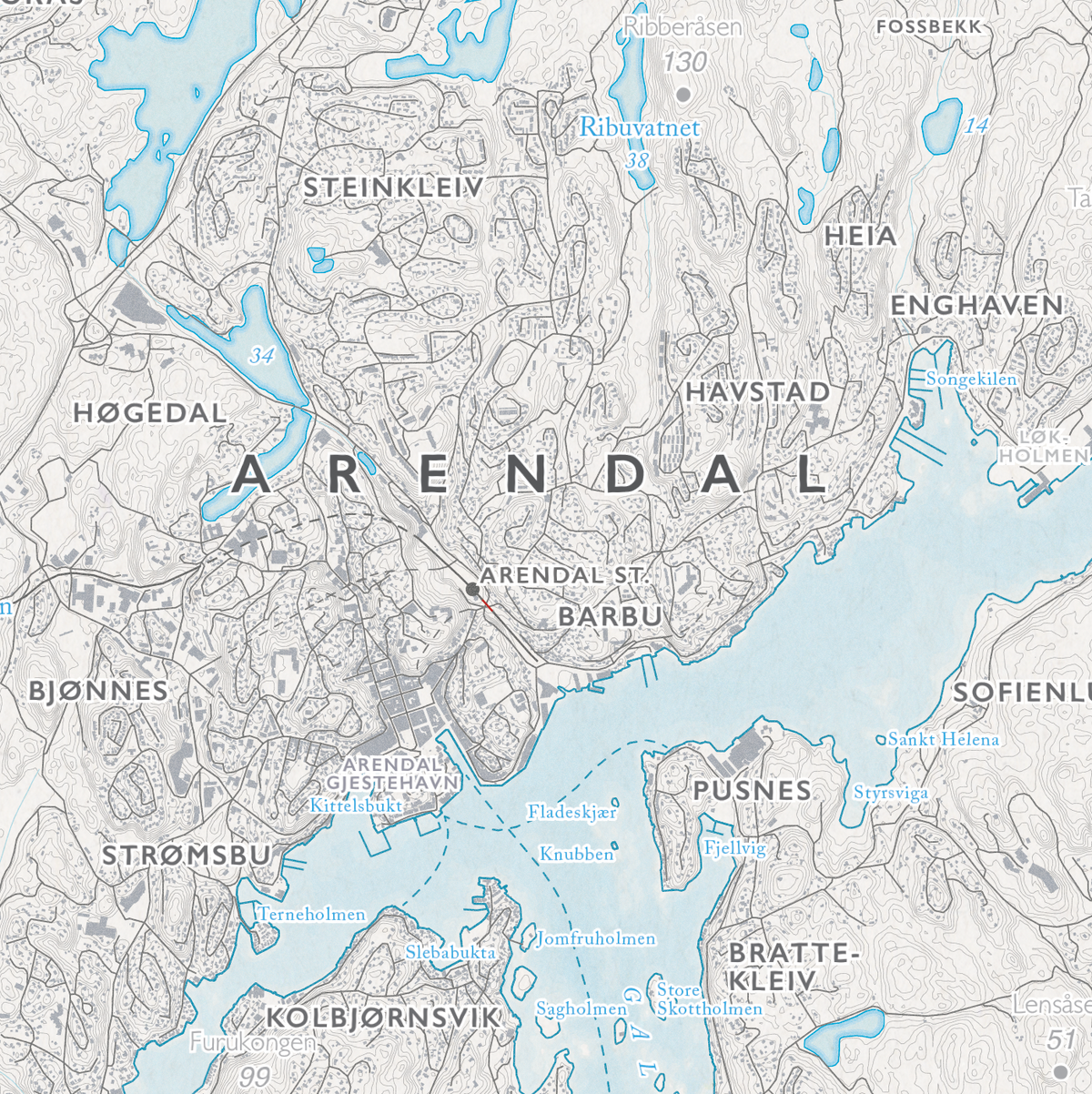 Skjærgårdskart Arendal