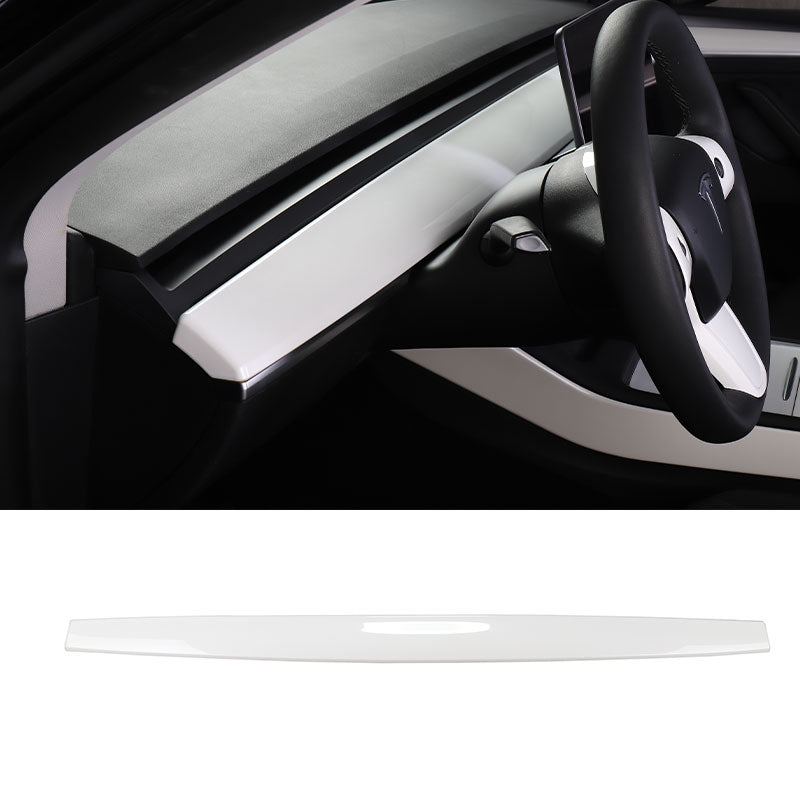 Deksel til dashbord ABS for Model 3 2018-2023/Model Y 2021-2024 Hvit
