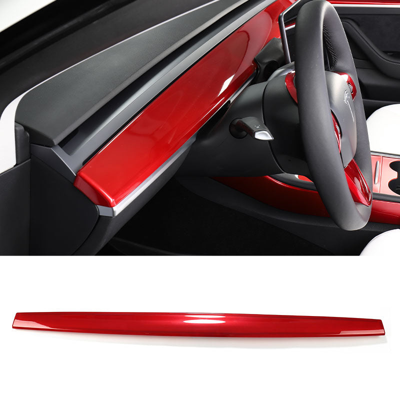 Deksel til dashbord ABS for Model 3 2018-2023/Model Y 2021-2024 Rød