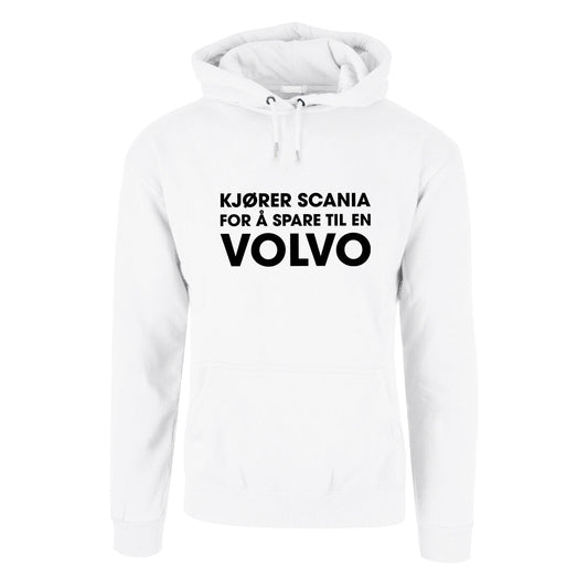 Sparer til VOLVO - hettegenser Hvit Foran