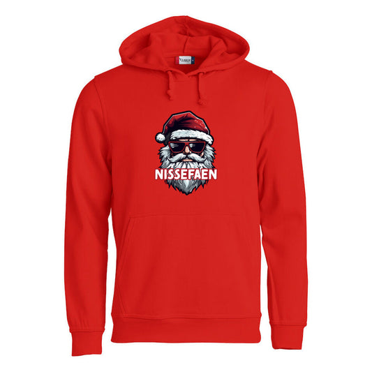 Nissefaen - hoodie Rød Foran