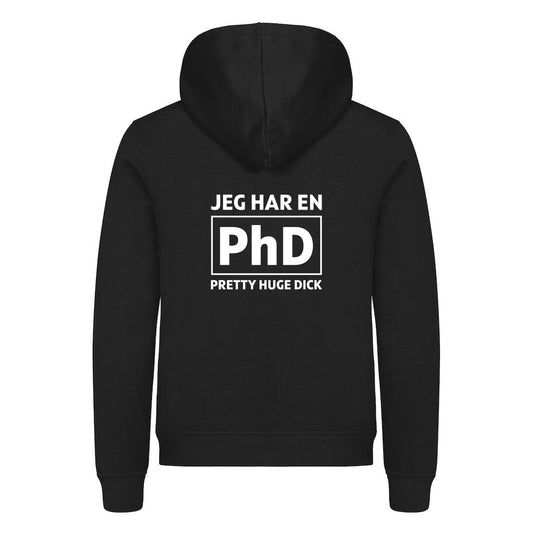 Jeg har en PhD - hoodie Svart Bak