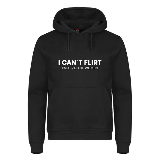 I Can`t Flirt - hettegenser Svart Foran