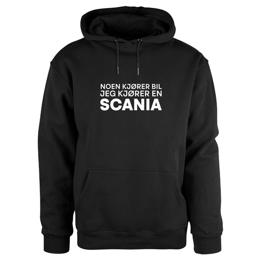 Jeg kjører en Scania - Hettegenser Sort Foran