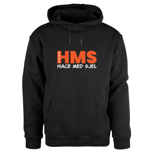 HMS Hiace med sjel - hettegenser Sort Foran