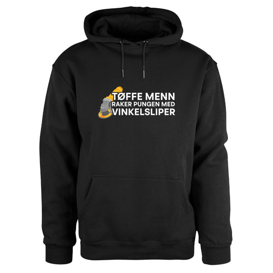 Tøffe Menn - Hettegenser Sort Foran