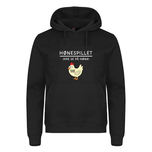 Hønespillet - hettegenser Svart Foran
