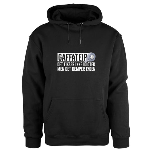 Gaffateip - hettegenser Sort Foran
