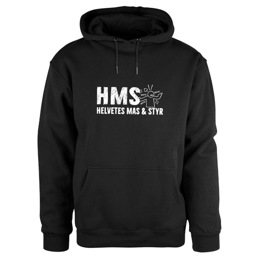 Helvetes Mas & Styr 3.0 - hoodie Svart Foran