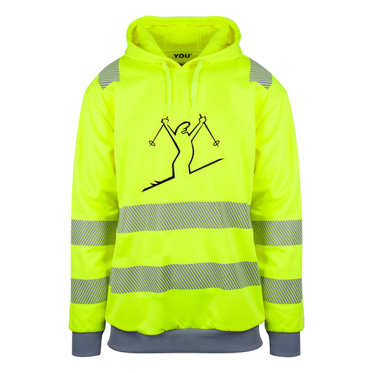 Streken på ski - Reflexhoodie Foran
