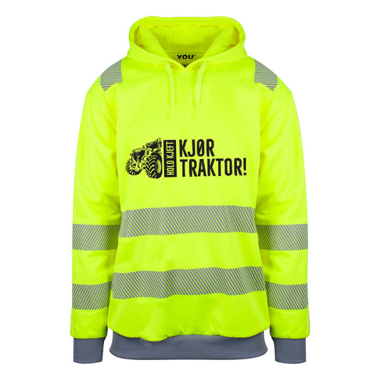 Hold kjeft Kjør traktor - Reflexhoodie Foran