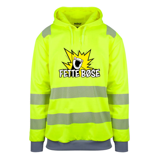 Fette Bøse - Reflexhoodie Foran