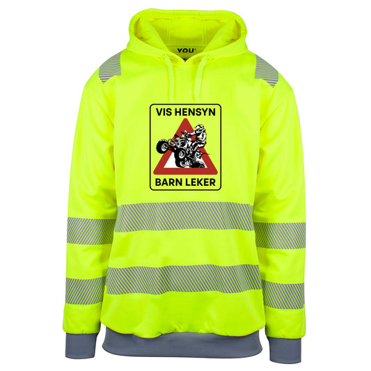 Vis hensyn barn leker (ATV) - Reflekshoodie Foran