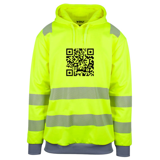 QR-kødden - refleksgenser Safety Gul Foran