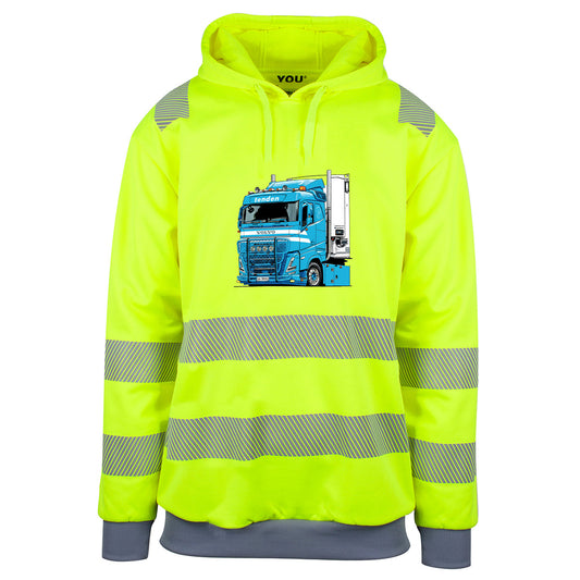 Tenden Illustrasjon - reflekshoodie Safety Gul Foran