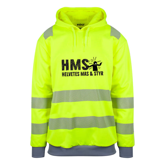Helvetes Mas & Styr 3.0 - reflekshoodie Safety Gul Foran