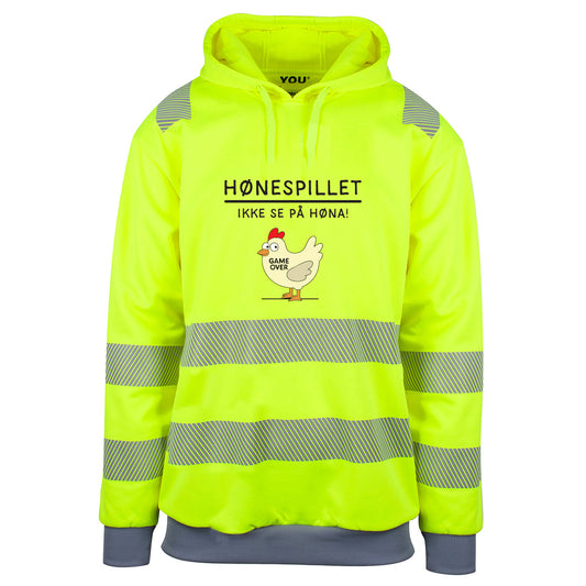 Hønespillet - reflekshoodie Safety Gul Foran