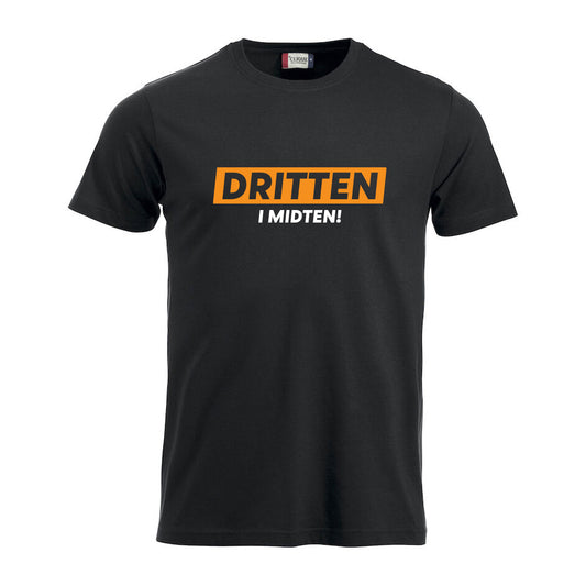 Dritten i midten - tskjorte Sort