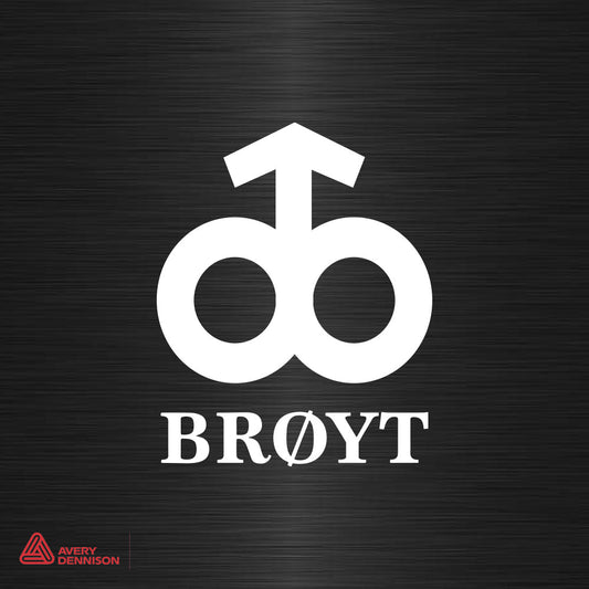 Brøyt - Sticker Hvit