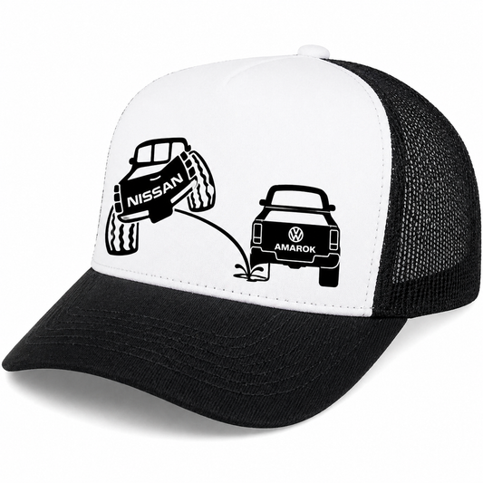 Nissan terger VW - TruckerCaps Sort Hvit