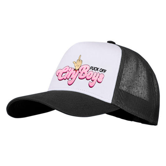 Fuck off Cityboys 2.0 - TruckerCaps Sort Hvit