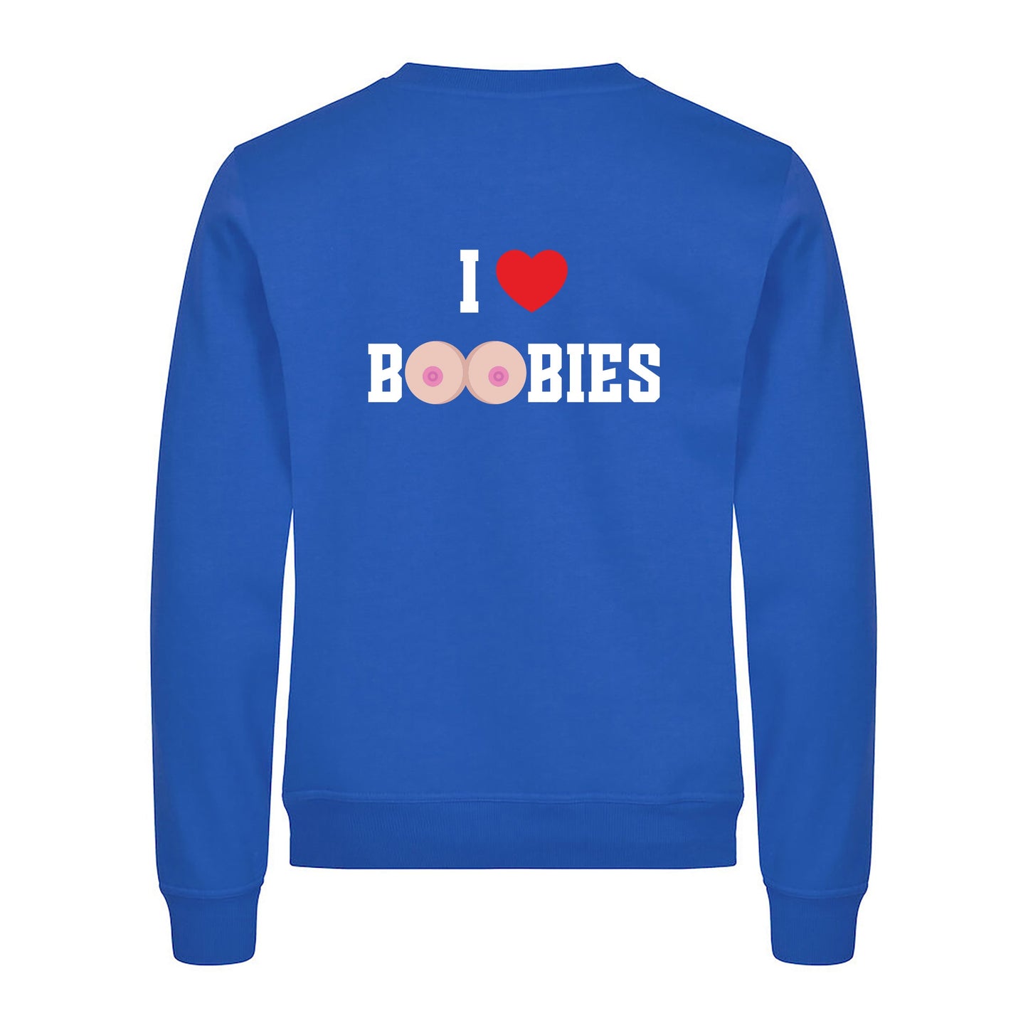 I Love Boobies - Genser Blå Bak