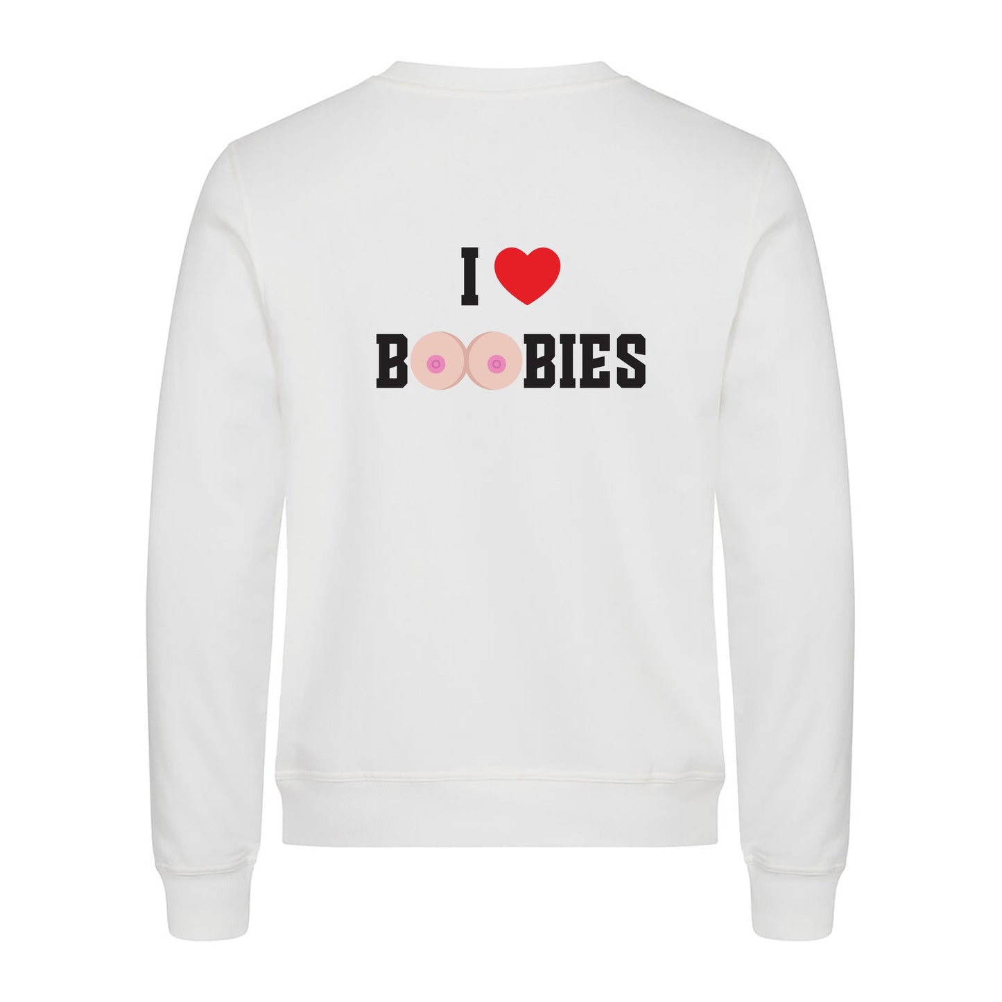 I Love Boobies - Genser Hvit Bak