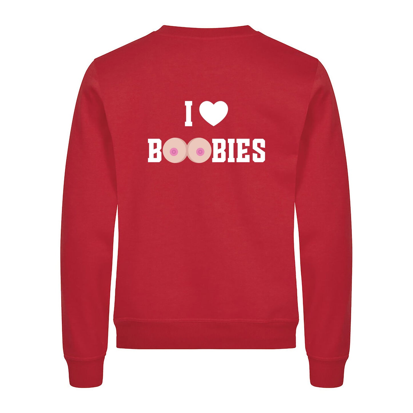 I Love Boobies - Genser Rød Bak