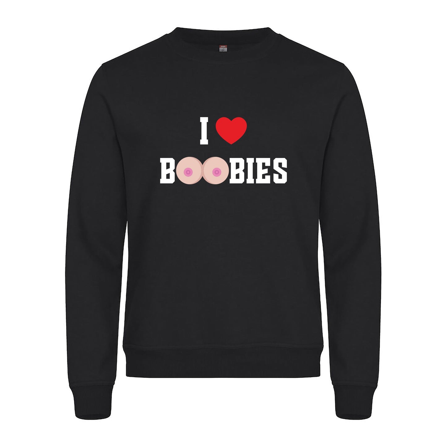 I Love Boobies - Genser Sort Foran