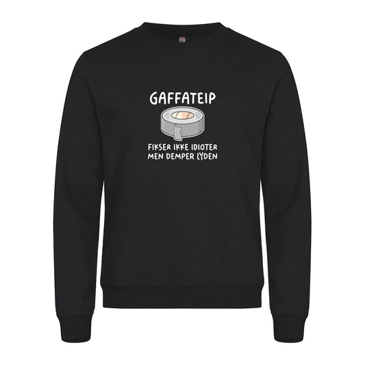 Gaffateip 2.0 - Genser Sort Foran