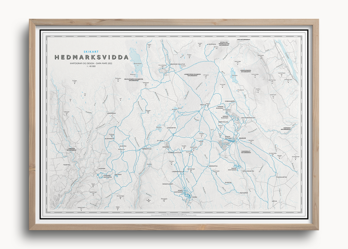 Skikart Hedmarksvidda
