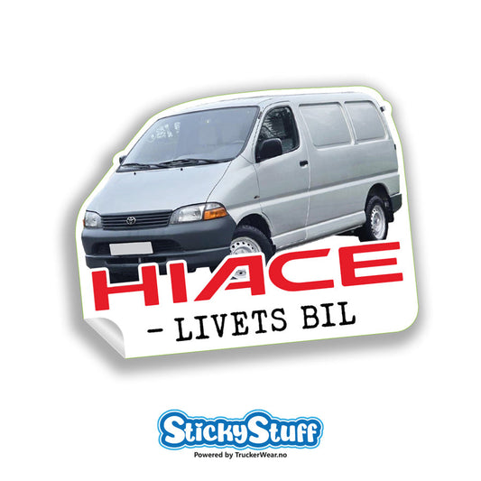 Hiace Livets Bil 2 – Sticker Hvit