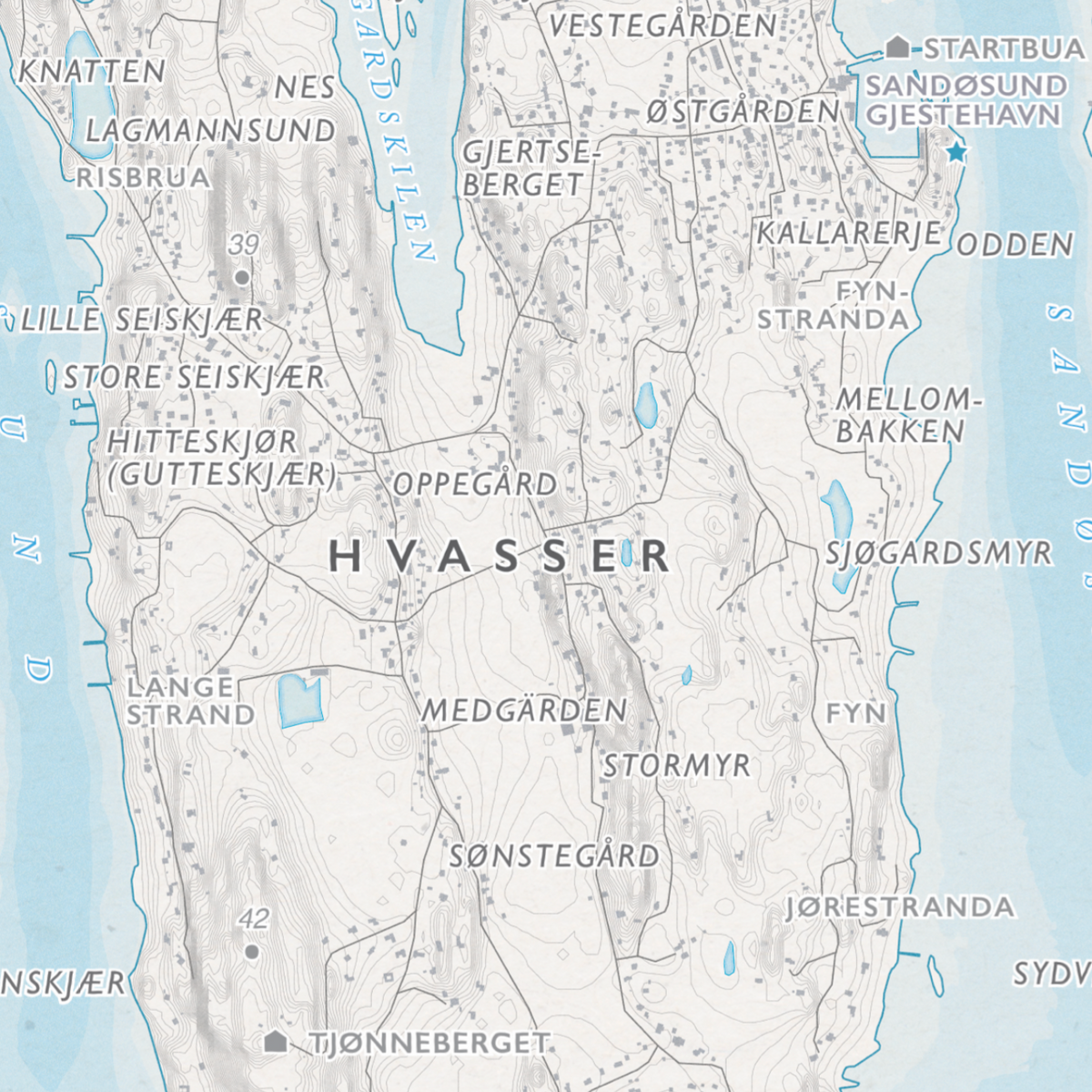 Historisk skjærgårdskart Hvasser