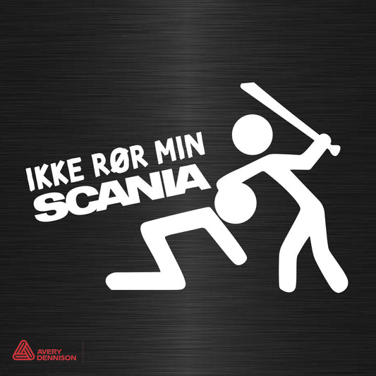 Ikke rør min Scania - Sticker Hvit