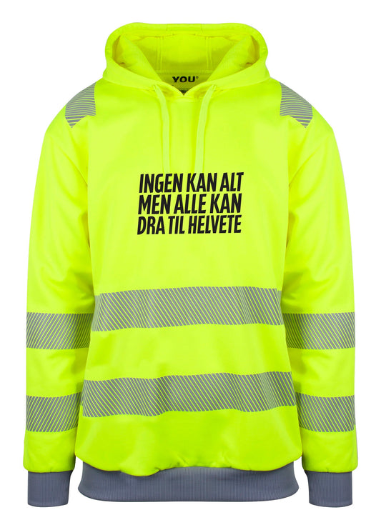 Ingen kan alt - reflekshoodie Safety Gul Foran