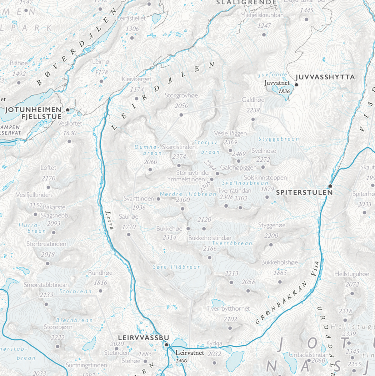 Skikart Jotunheimen