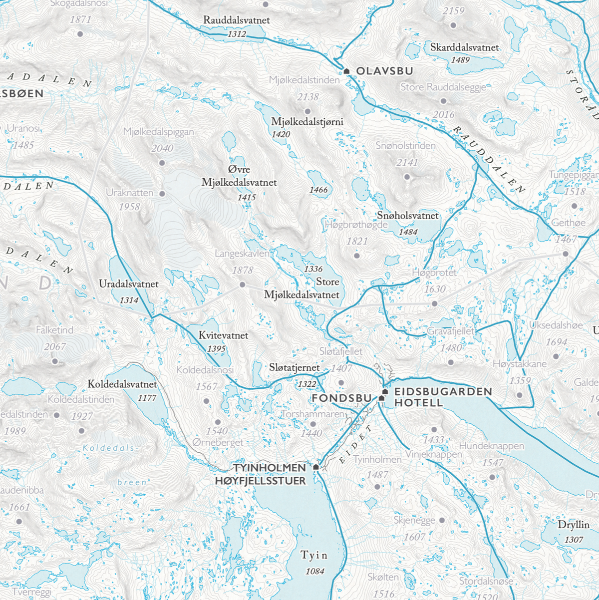 Skikart Jotunheimen