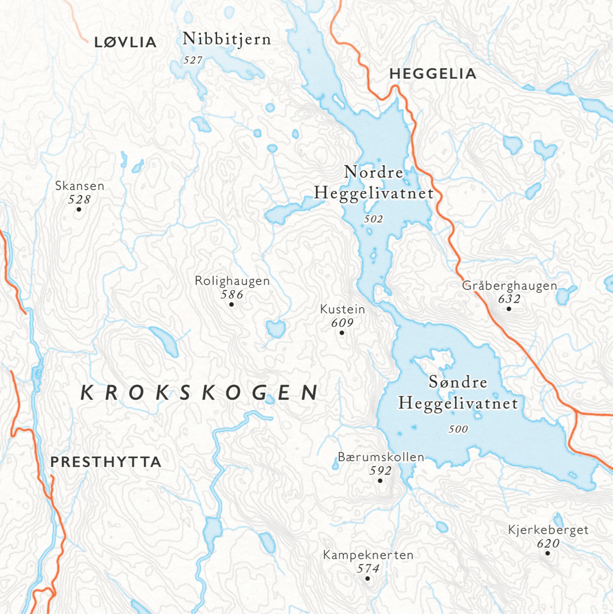 Sykkelkart Krokskogen/Bærumsmarka