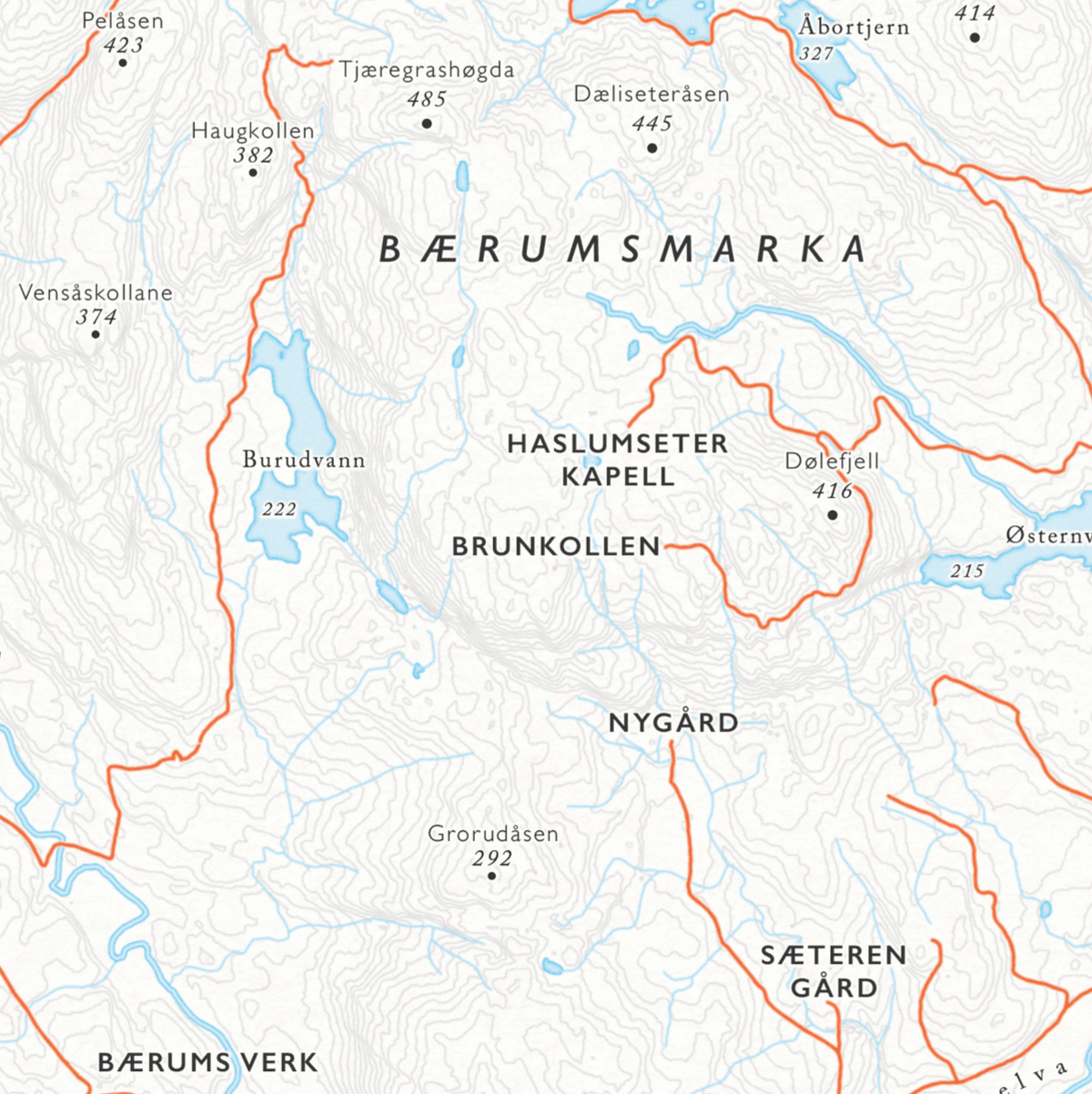 Sykkelkart Krokskogen/Bærumsmarka
