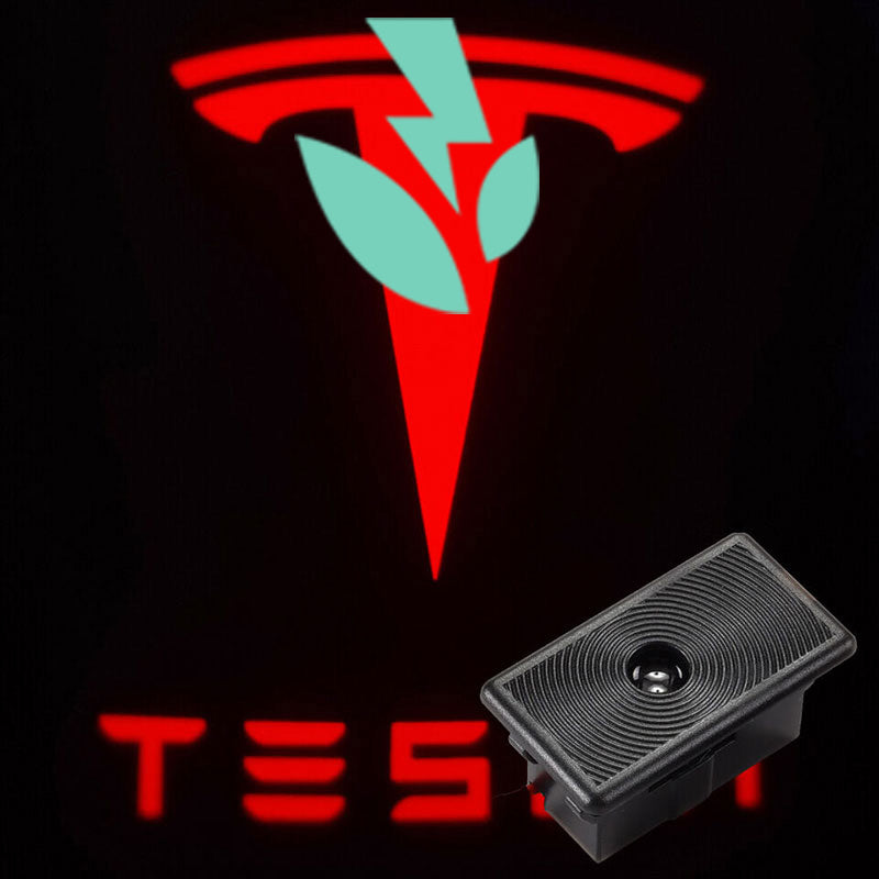 Dørlys med logo 2 stk Rød