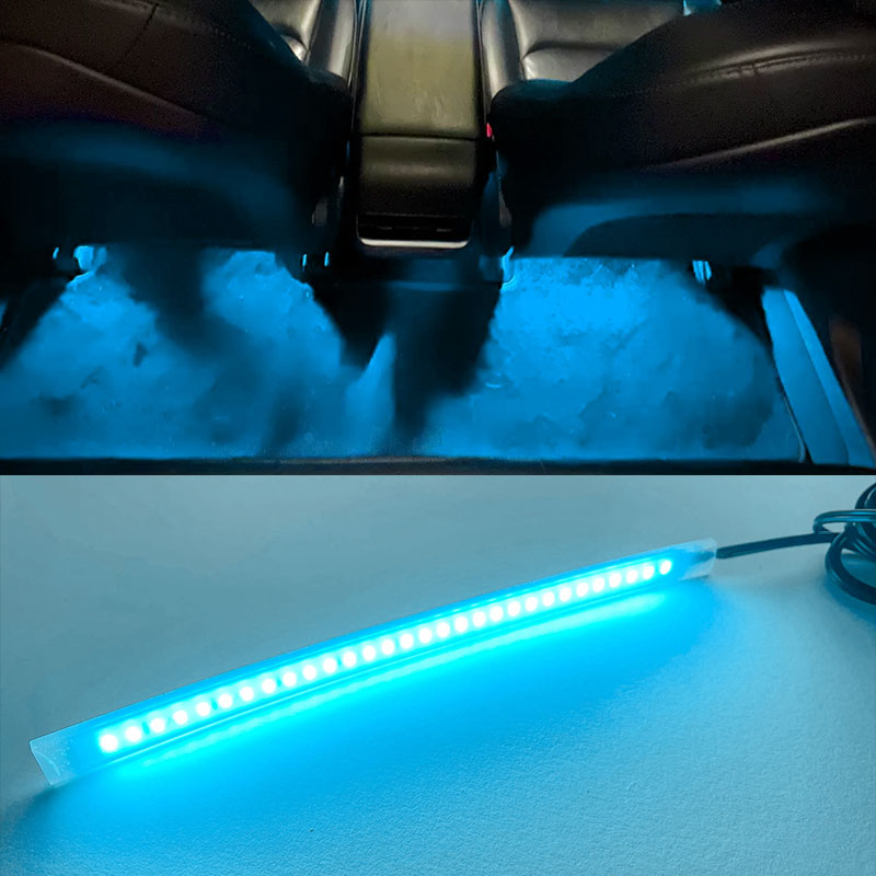 Lys til fotbrønn bak 2 stk for Model 3/Y Ice Blue