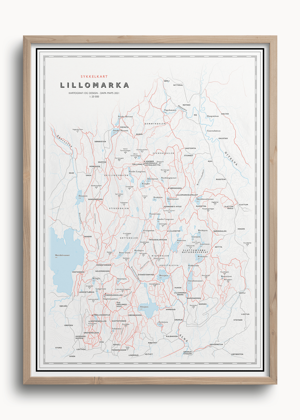 Sykkelkart Lillomarka