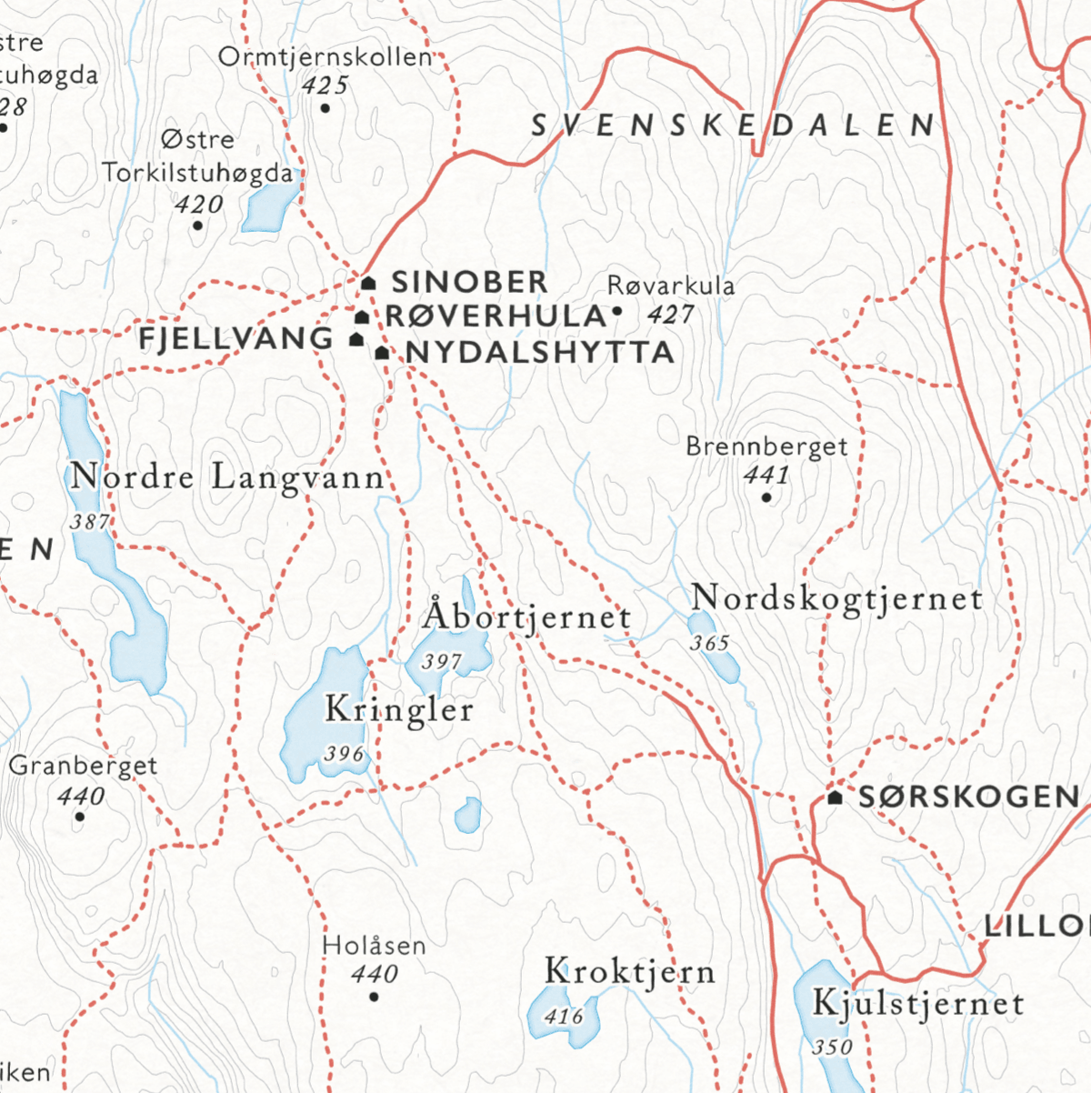 Sykkelkart Lillomarka