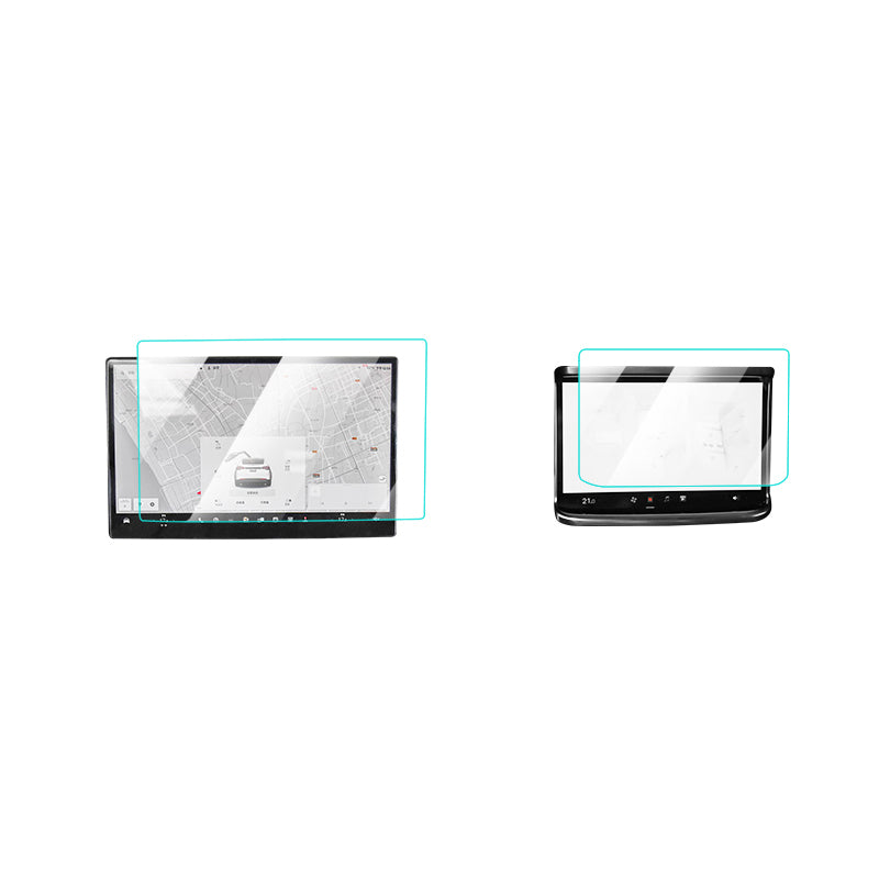 Skjermbeskytter herdet glass for Model S/X 2022+ (2 stk) Blank