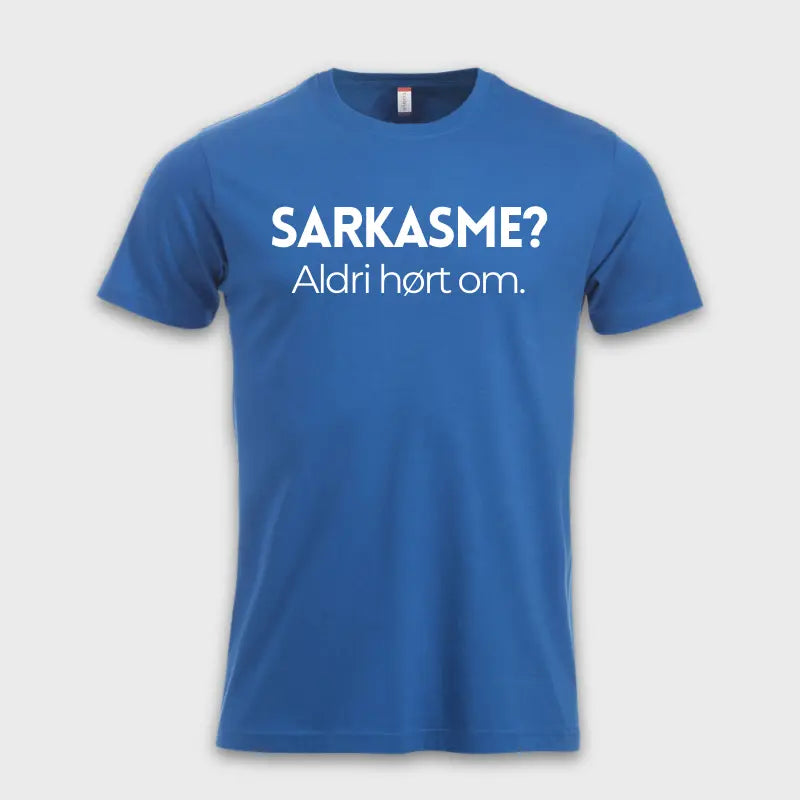 Sarkasme? Aldri hørt om. Blå