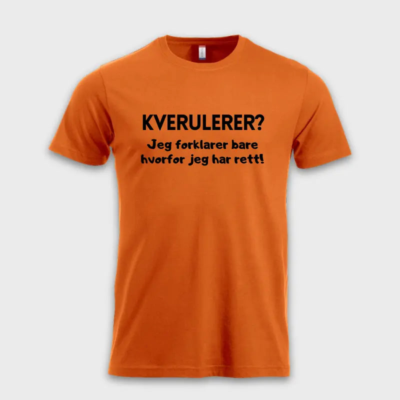 KVERULERER? Jeg forklarer bare hvorfor jeg har rett! Oransje