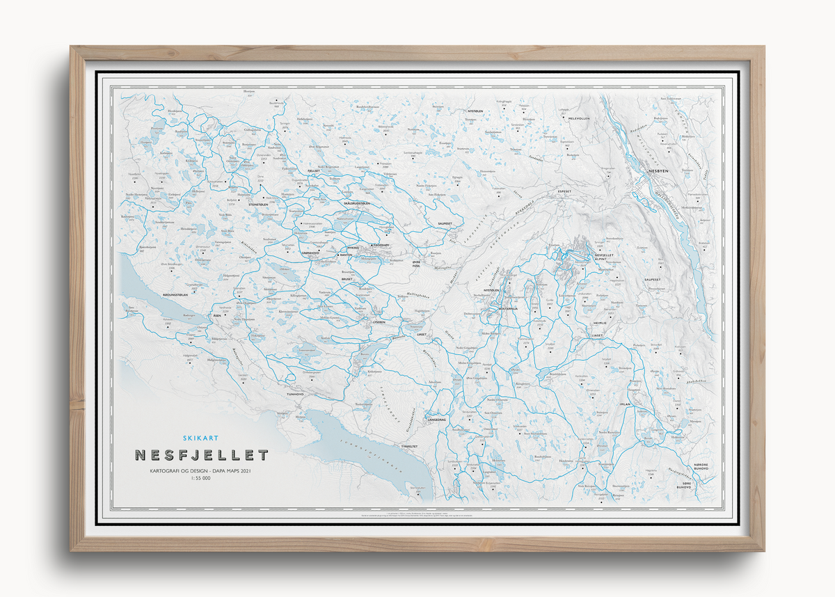 Skikart Nesfjellet