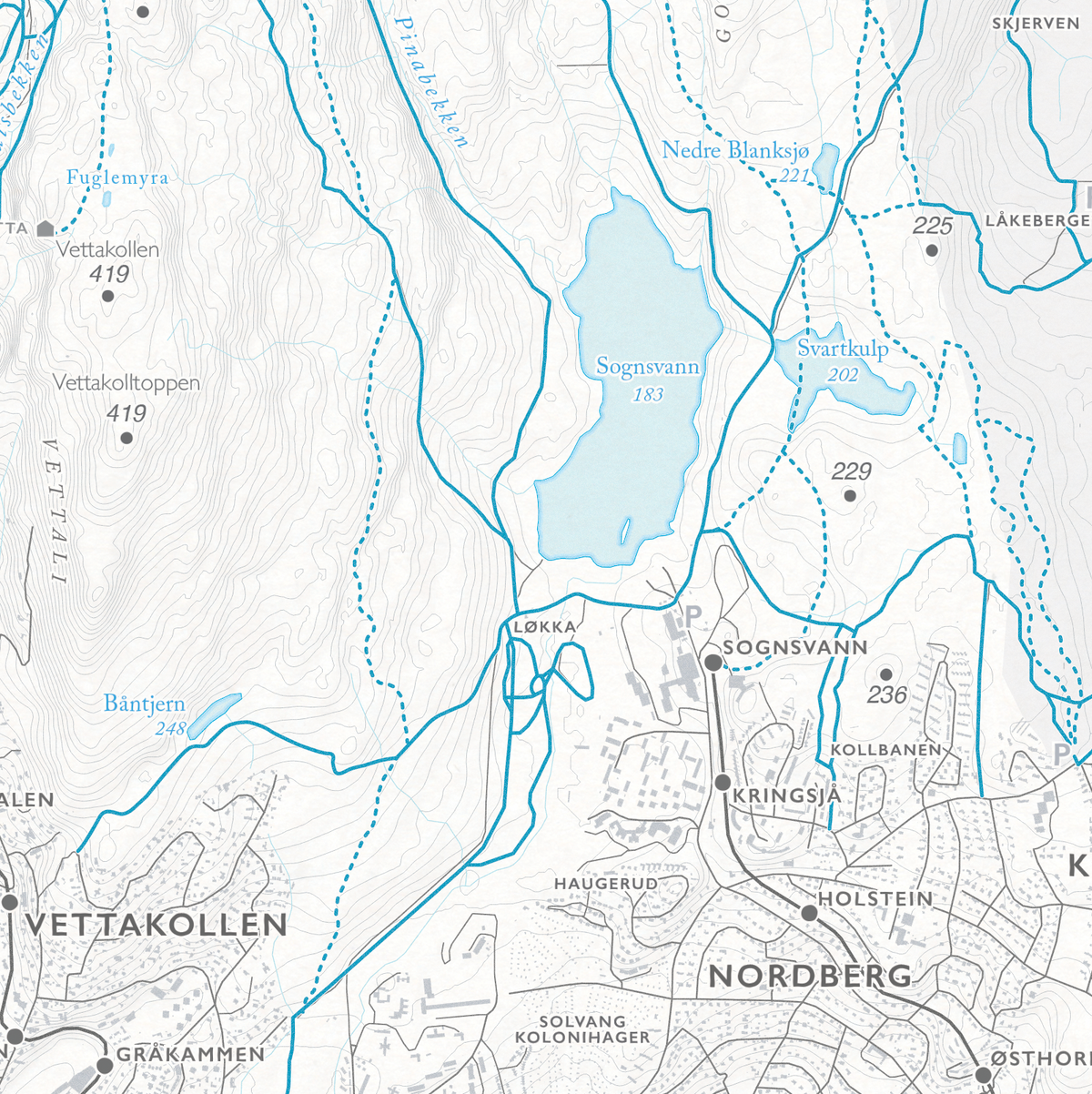 Skikart Oslo Nordmarka Sør