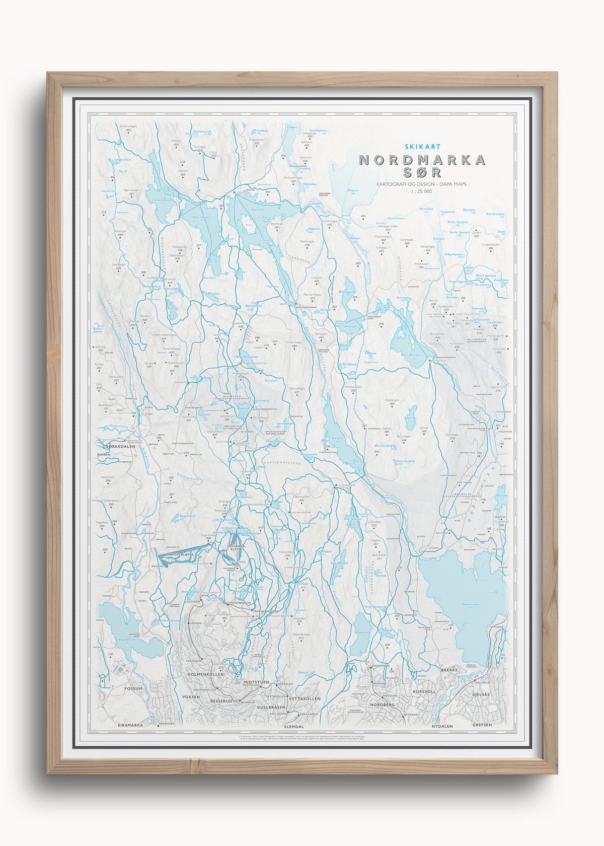 Skikart Oslo Nordmarka Sør