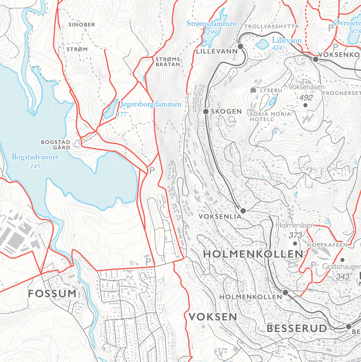 Sykkelkart Oslo Nordmarka Sør